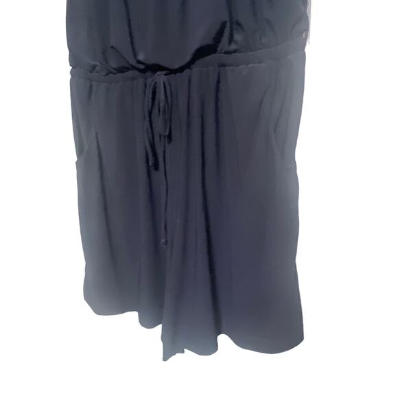 Emma & Michele Size Medium Navy Blue Sleeveless Romper Blouson Easy Care - Picture 6 of 11